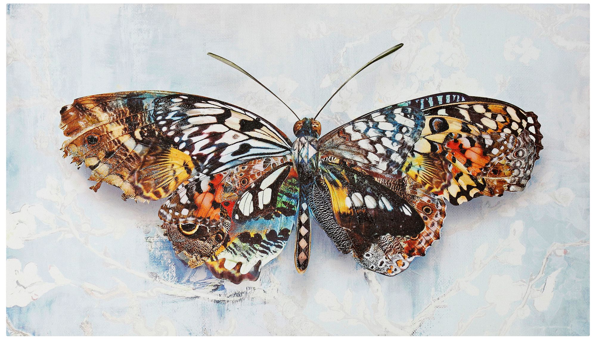 Butterfly I 27 1/2"W HandPainted Stretched Canvas Wall Art 93P95