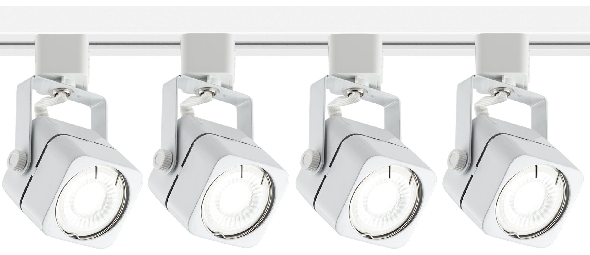 4Light White Square LED Track Kit with Floating Canopy 93R30