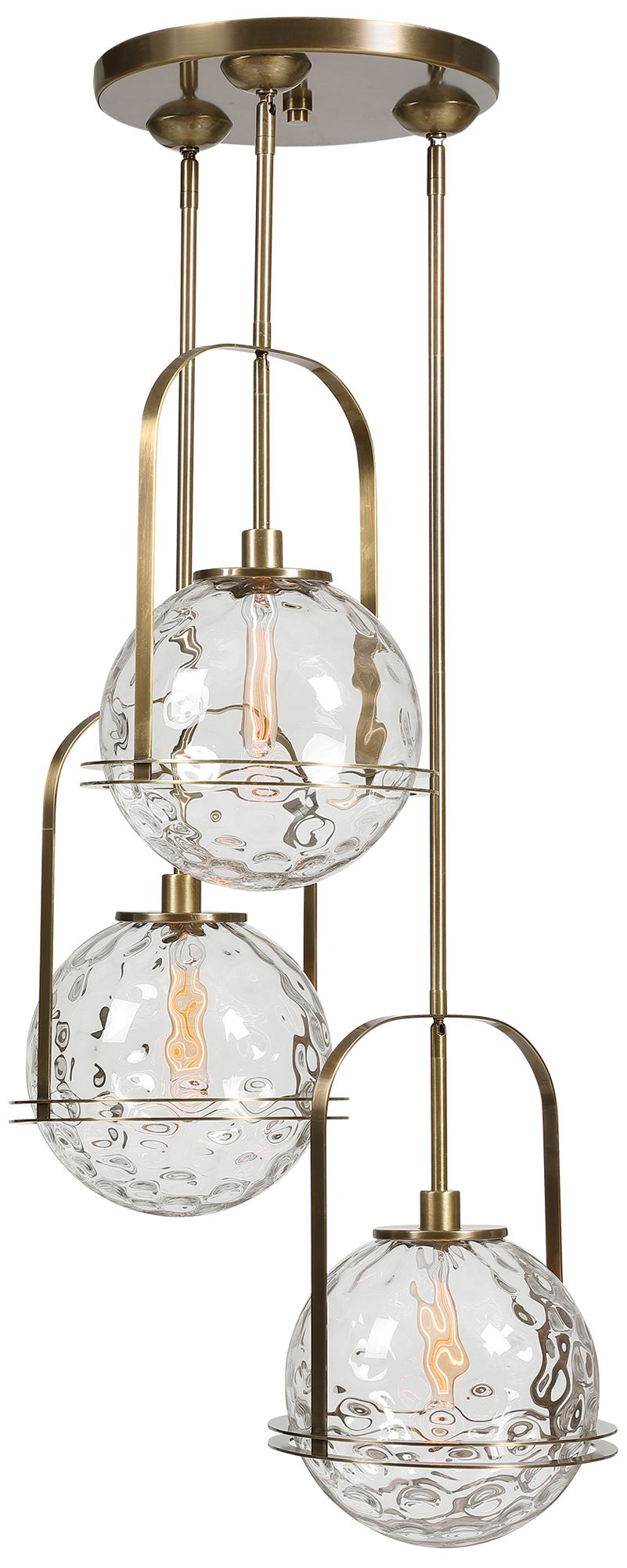 Uttermost Mimas 24" Wide Brass 3Light Cluster Pendant Light 94N38