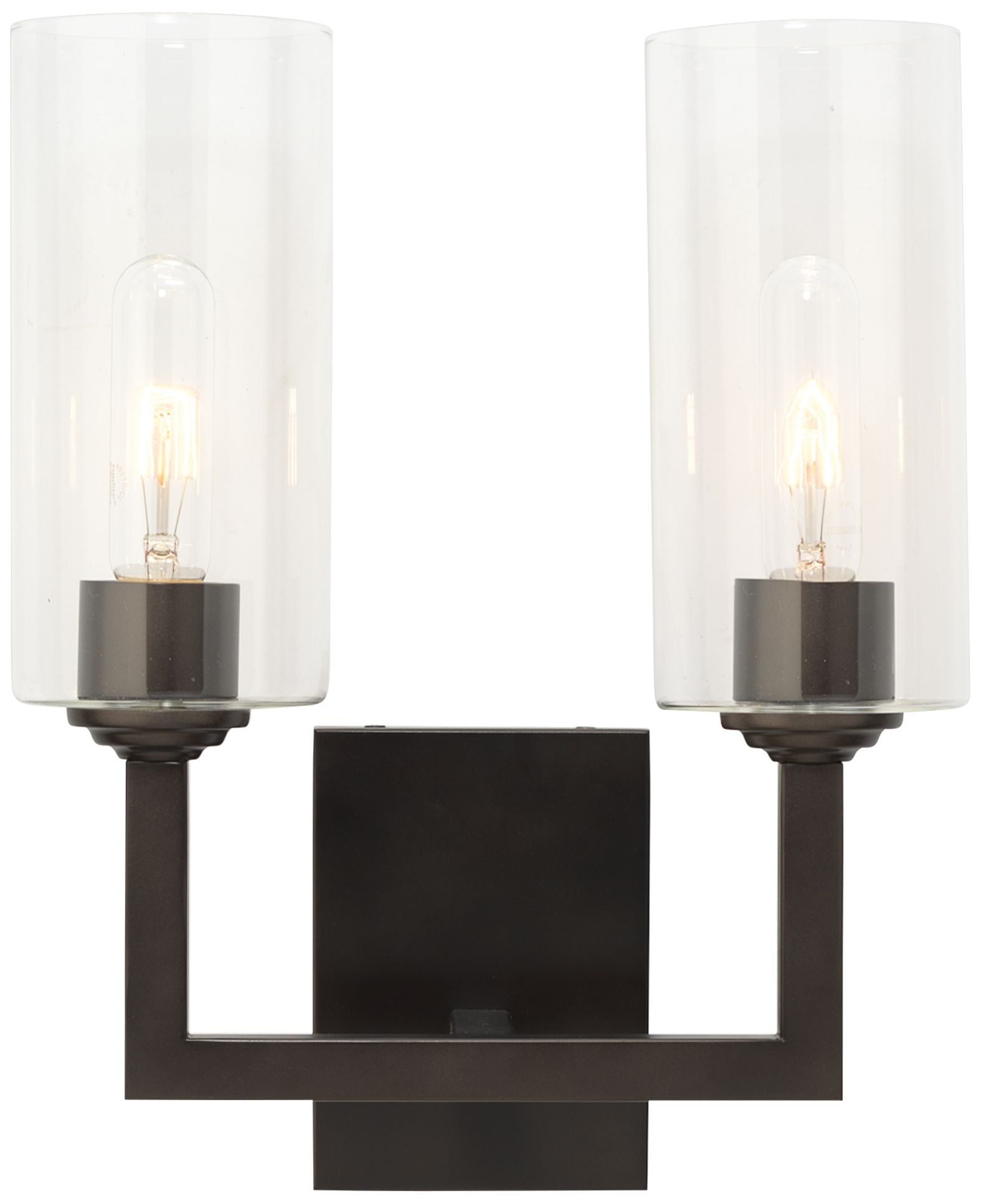 Linear Double 14 1/2" High OilRubbed Bronze 2Light Wall Sconce