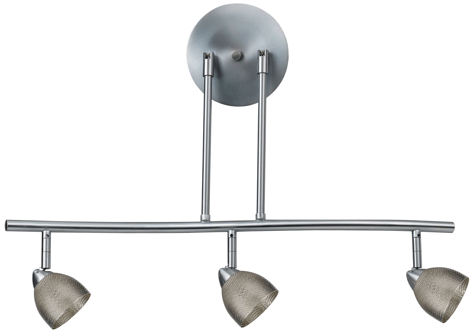Serpentine 3Light Brushed Steel Adjustable Track Fixture 95T69