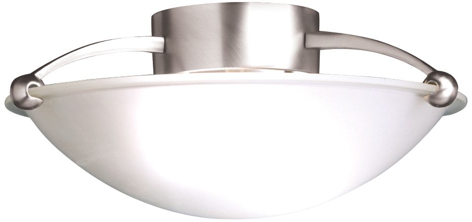 Contemporary Brushed Steel 15" Wide Ceiling Light Fixture 96315