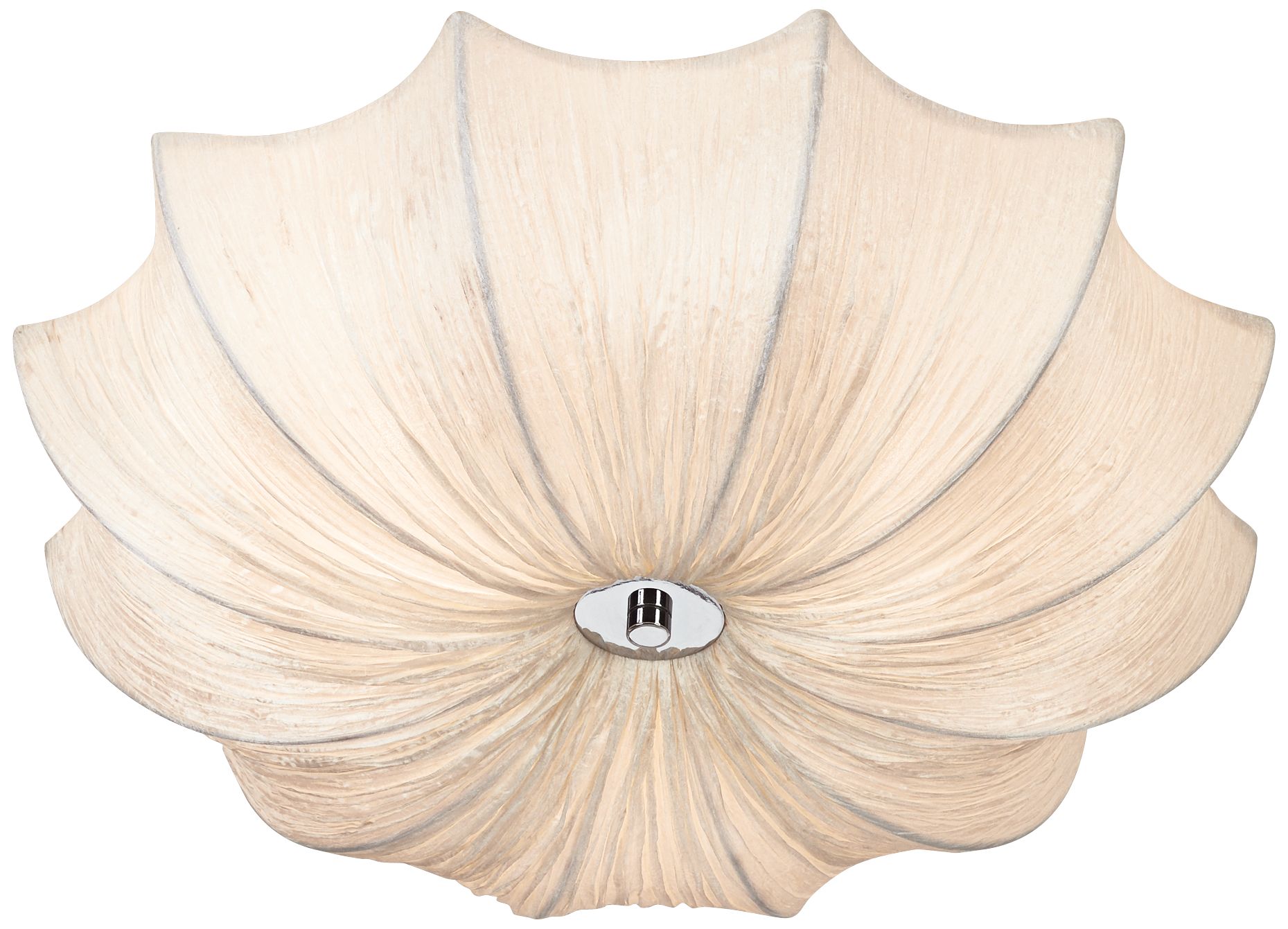 Possini Euro 21" Wide Ivory Fabric Ceiling Light 96999