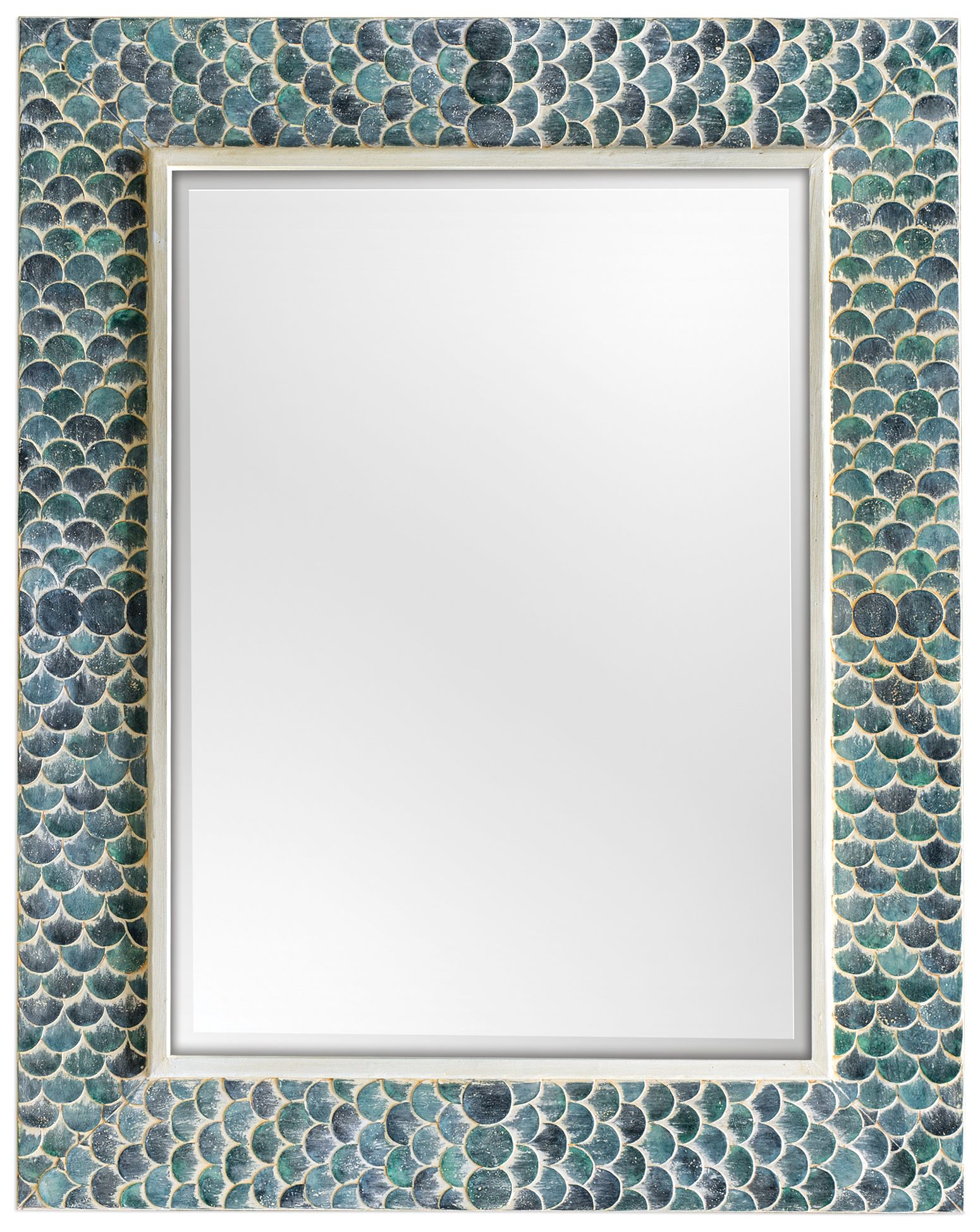 Uttermost Makaria Tropical Blue 38" x 48" Wall Mirror 96A16 Lamps Plus