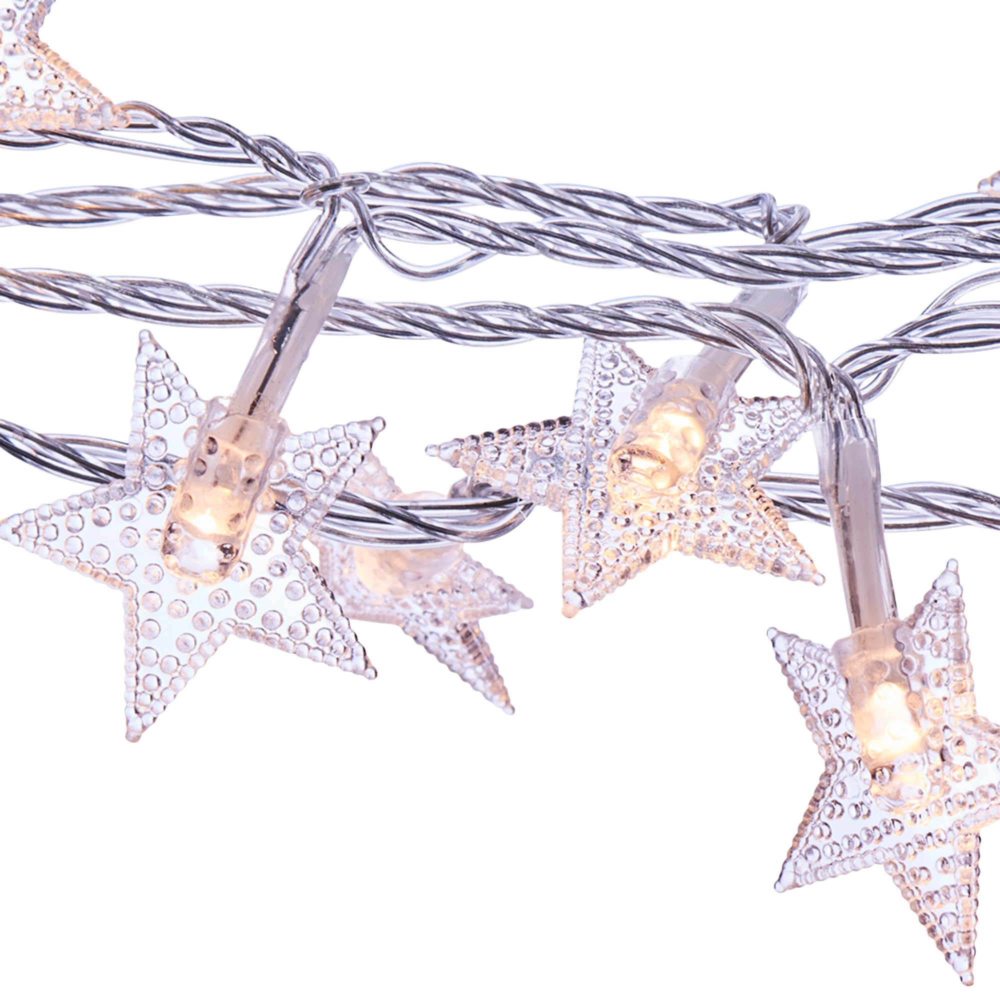 40Light Star Clear BatteryOperated LED String Light Set 96H50