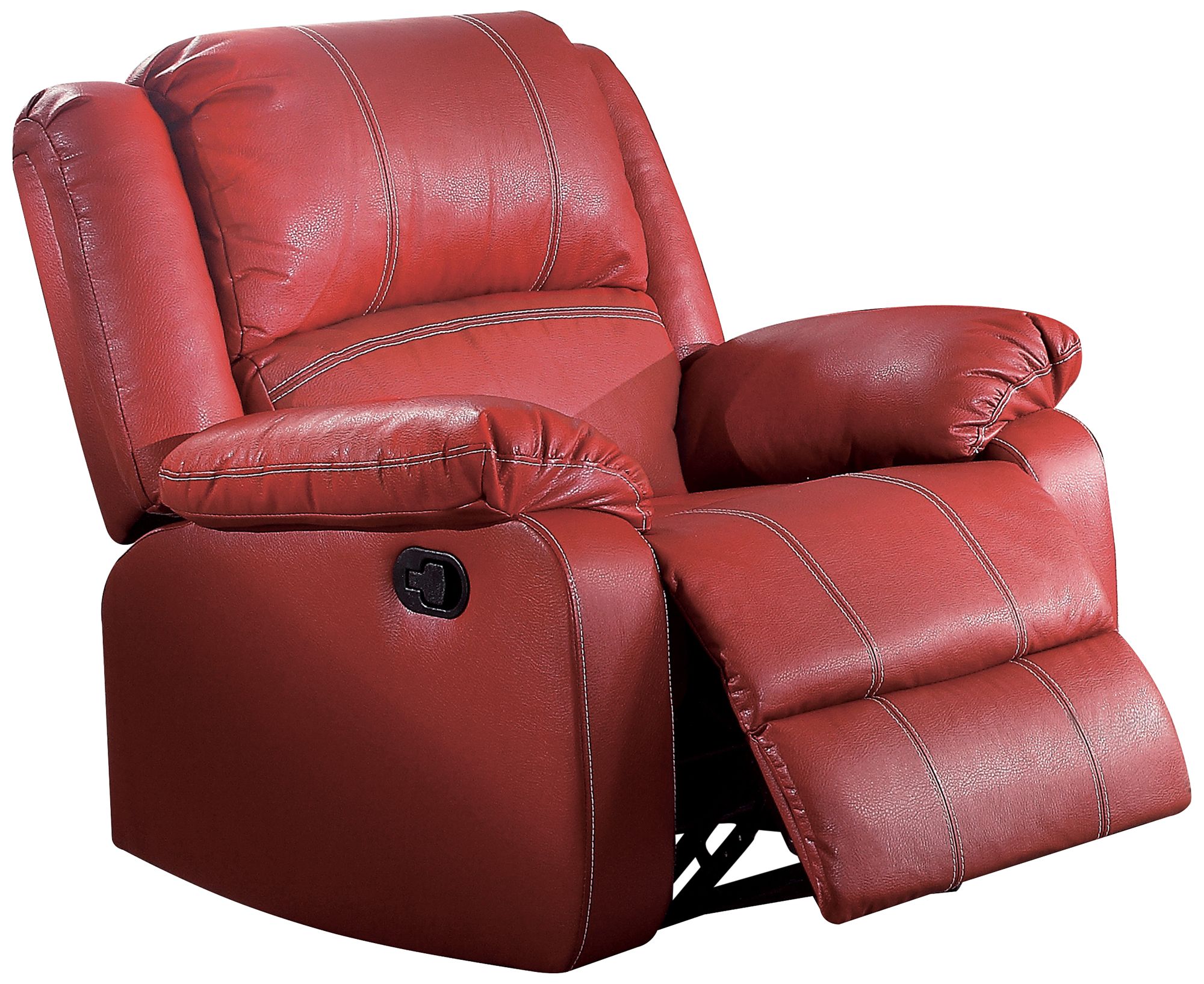 Rocker Red Faux Leather Adjustable Recliner 96V49 Lamps Plus