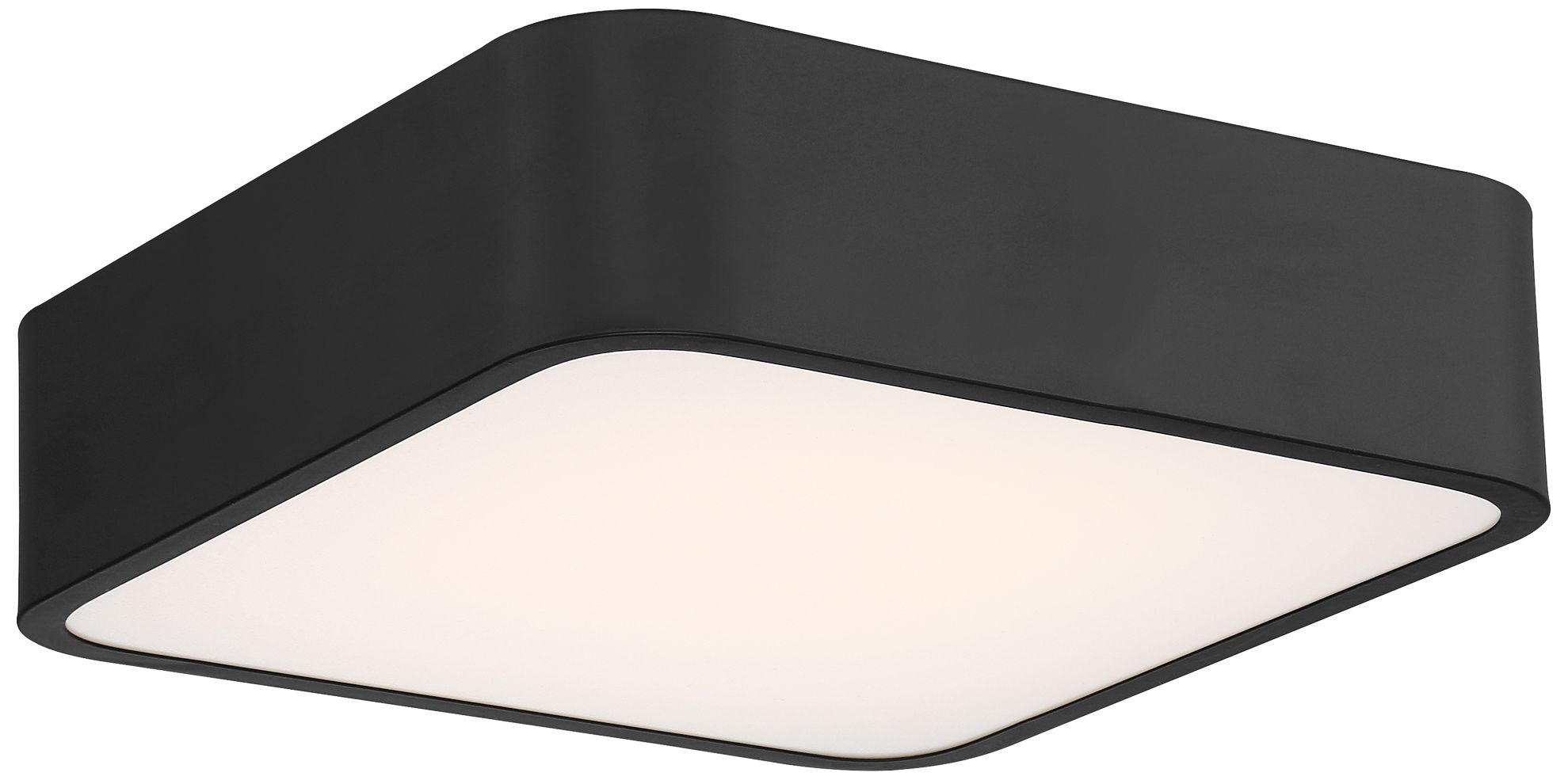 Granada 12" Wide Black Metal Square LED Ceiling Light 96W78 Lamps Plus