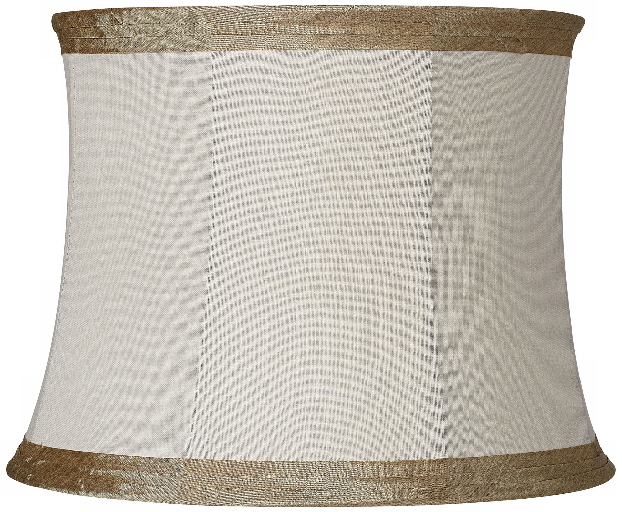 Ivory Linen with Taupe Trim Lamp Shade 14x16x12 (Spider) 97209 Lamps Plus