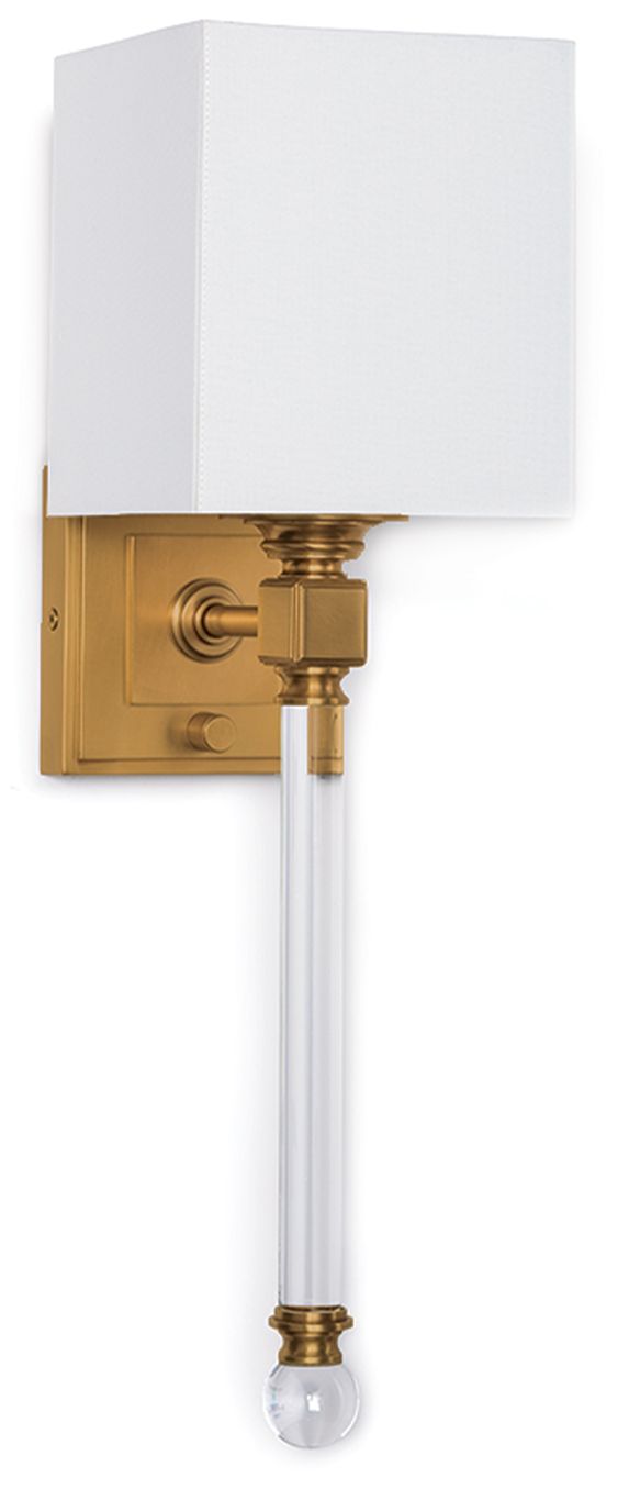 Regina Andrew Crystal Tail 22" High Natural Brass Wall Sconce 979K0