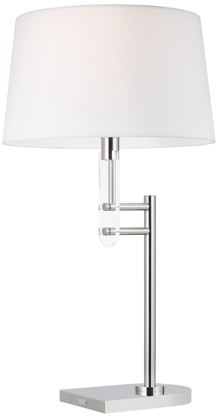 Jake Polished Nickel and Clear Acrylic LED Table Lamp by Ralph Lauren