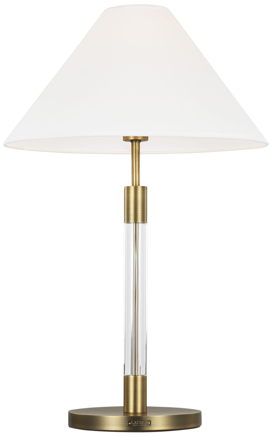 Robert TimeWorn Brass and Acrylic LED Buffet Table Lamp by Ralph