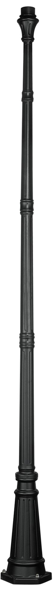 Textured Black 114 1/2" High Metal Outdoor Lamp Post 97H54 Lamps Plus