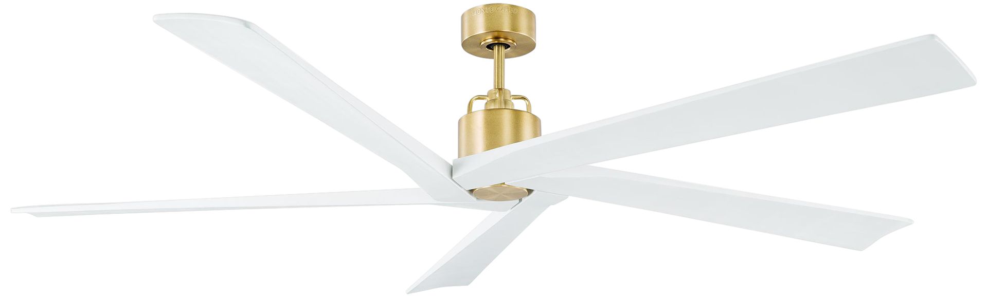 70" Monte Carlo Aspen Burnished Brass Outdoor DC Ceiling Fan 987T0