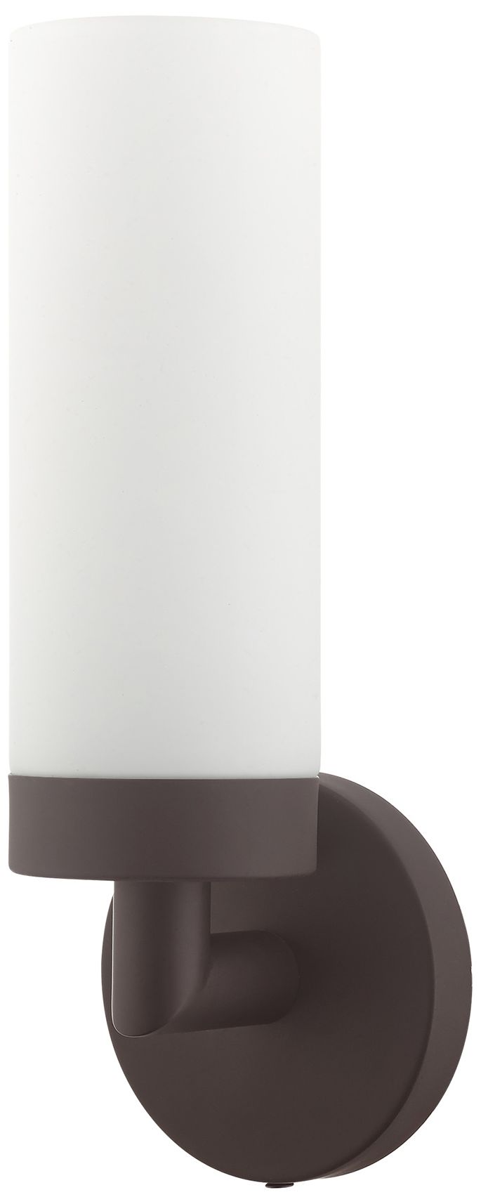 Aero 11 3/4" High Bronze Metal and White Glass Wall Sconce 98K22