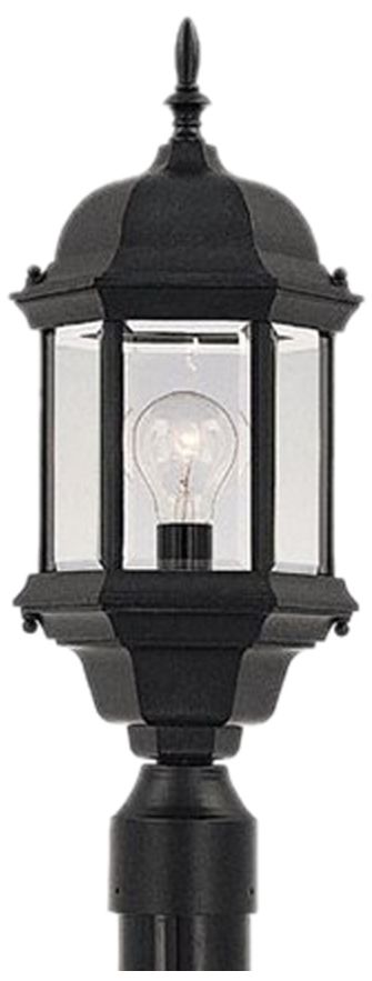 Devonshire 20" High Clear Glass Black Outdoor Post Light 9C022
