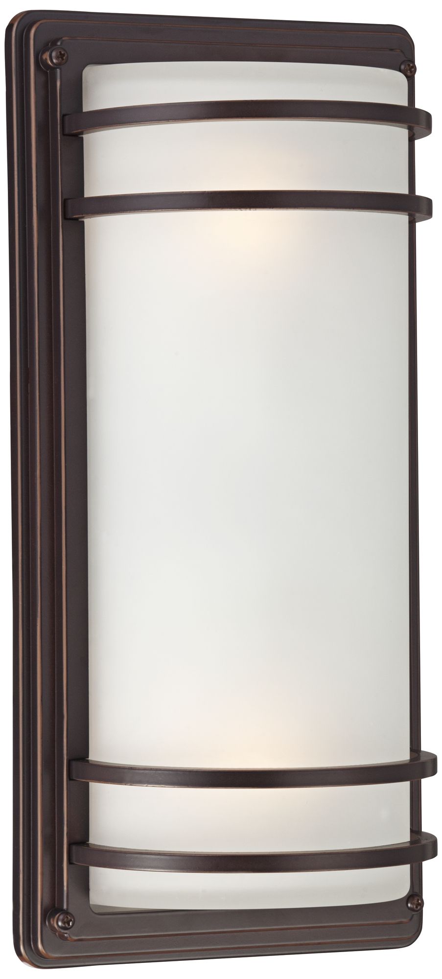 Habitat 16" High Bronze and Opal Glass Outdoor Wall Light 9C037
