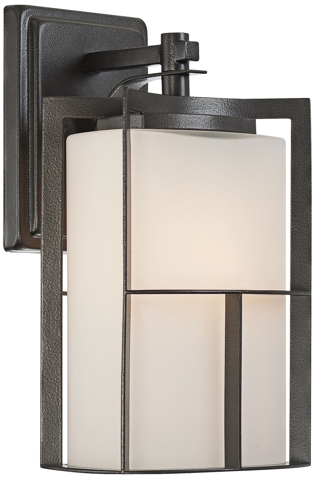 Braxton 13" High Frost Glass Charcoal Outdoor Wall Light 9C158