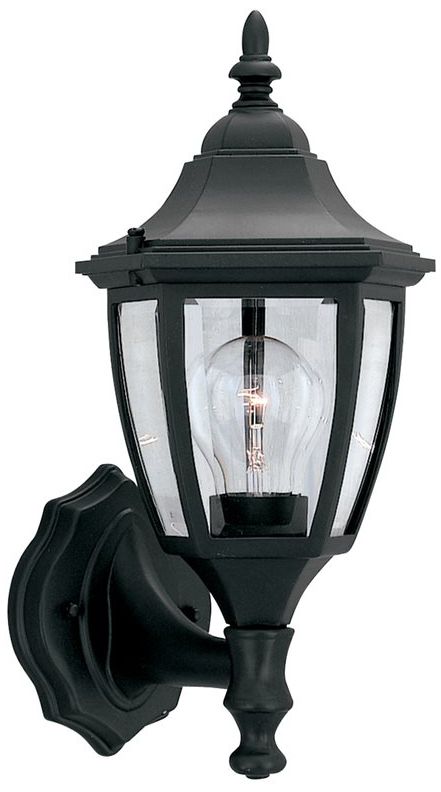 Builder 14 1/4"H BottomMount Black Outdoor Wall Light 9C171 Lamps