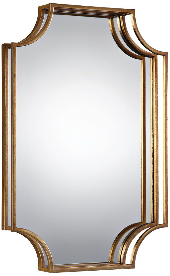 Uttermost Lindee Gold Leaf 29 3/4" x 20" 3D Wall Mirror 9D101