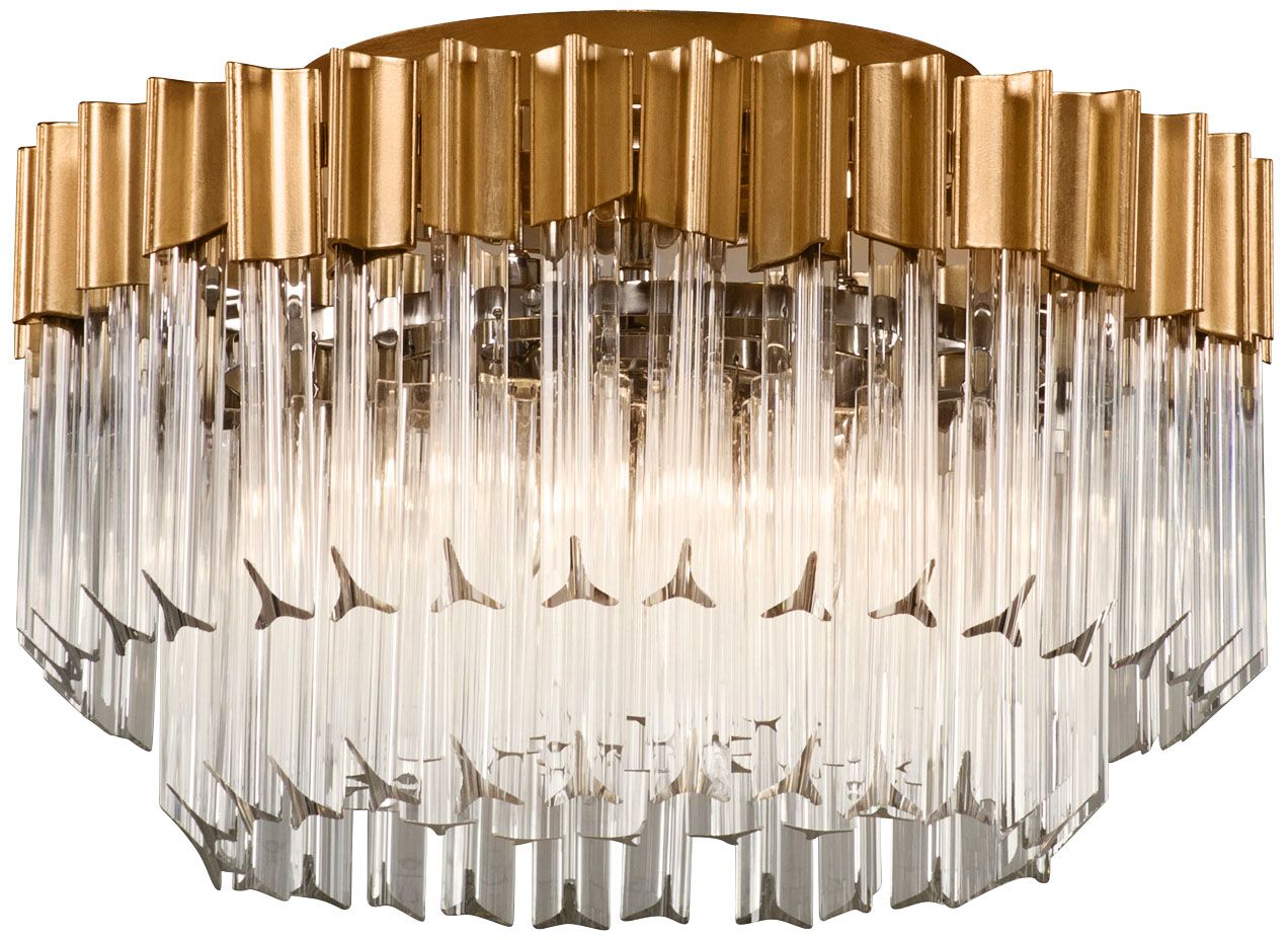 Corbett Charisma 18" Wide Gold Leaf Ceiling Light 9D172 Lamps Plus