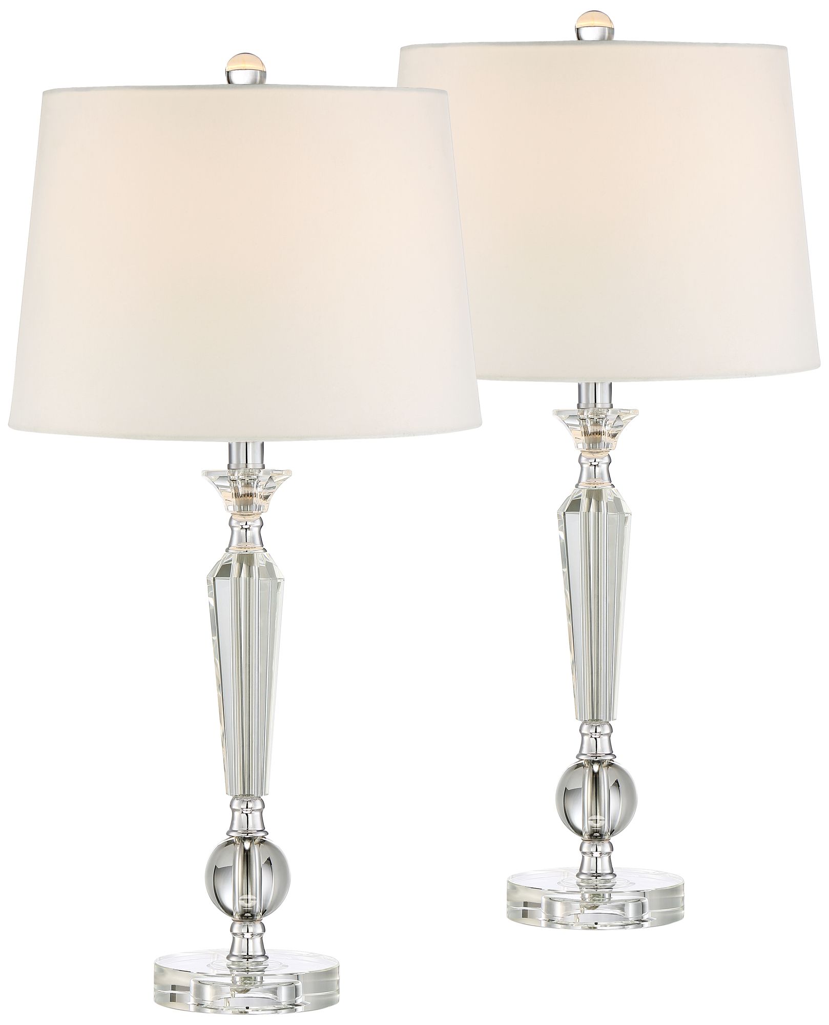 Jolie Tapered Candlestick Crystal Table Lamp Set of 2 9H200 Lamps Plus