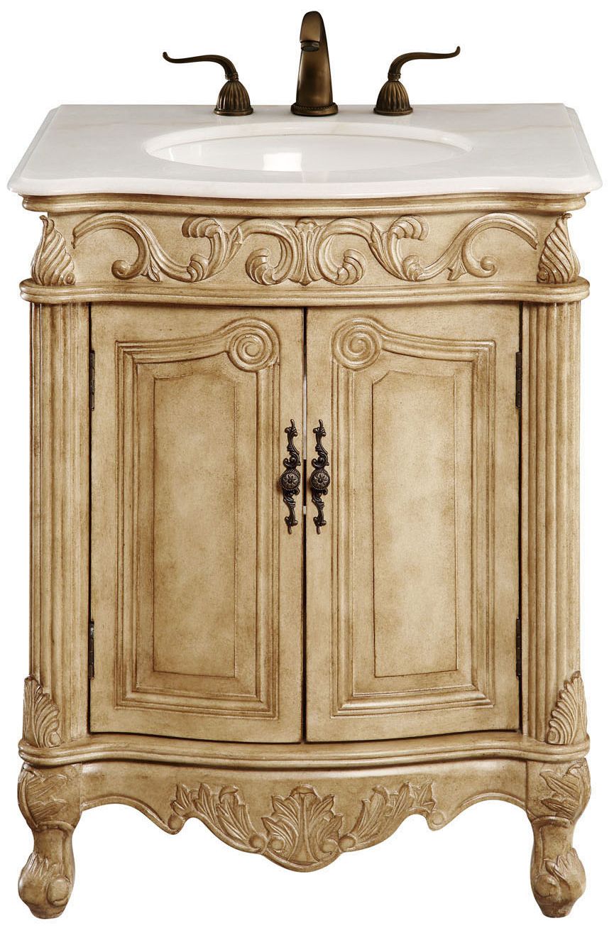 Danville 27" Wide Antique Beige 2Door Single Sink Vanity 9H800