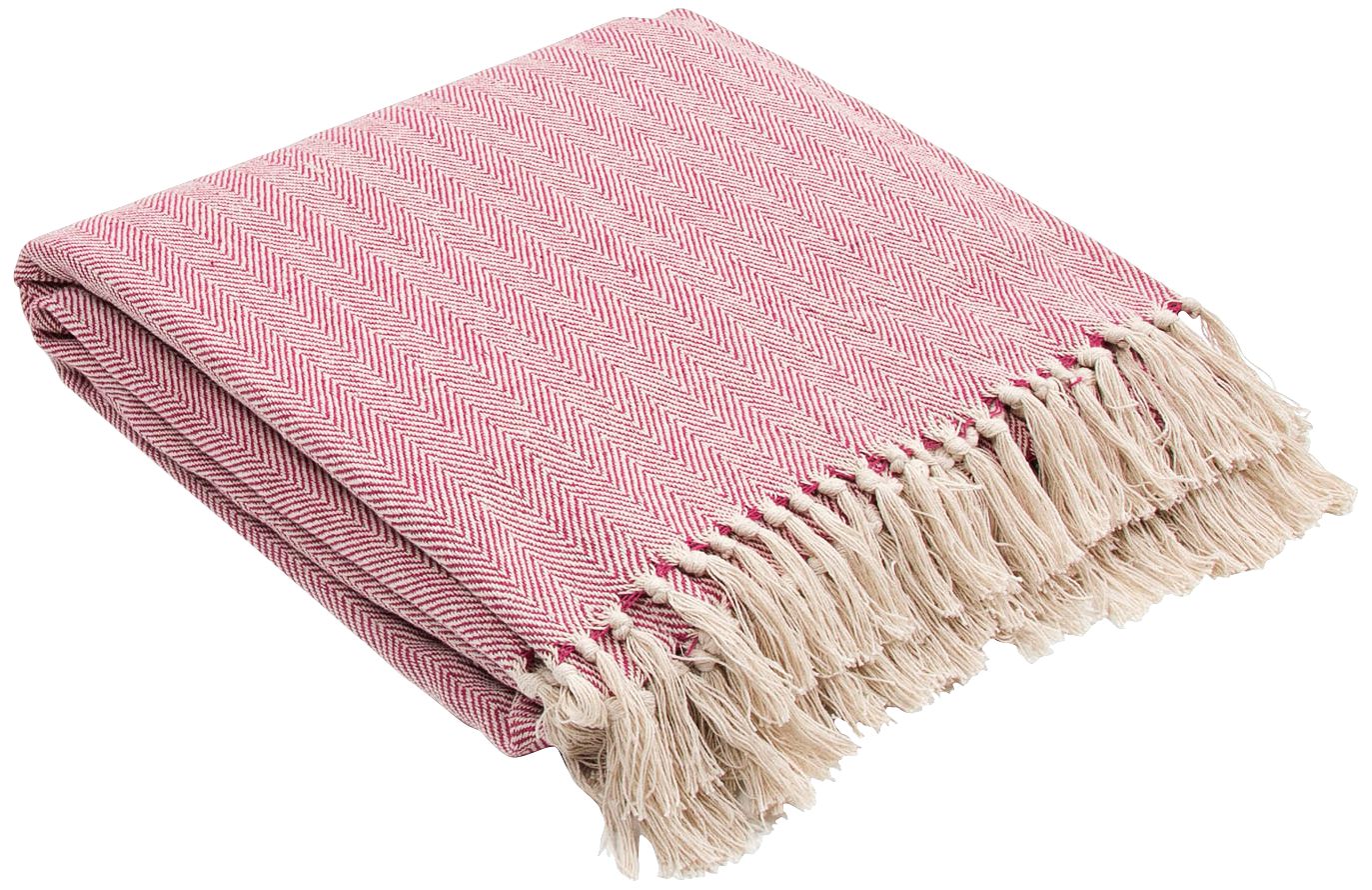 Jaipur Trinity Blue and Ivory Cotton Throw Blanket 9H868 Lamps Plus