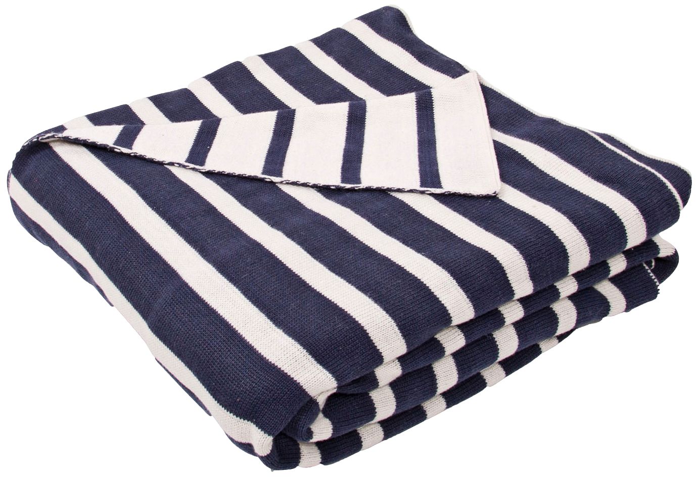 Jaipur Trinity Blue and Ivory Cotton Throw Blanket 9H868 Lamps Plus