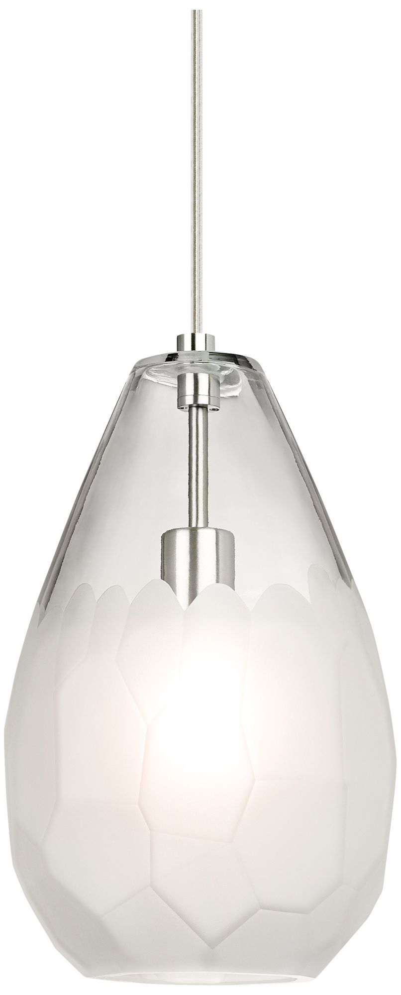 Briolette Grande 8 3/4"W Satin Nickel LED Mini Pendant 9J237 Lamps
