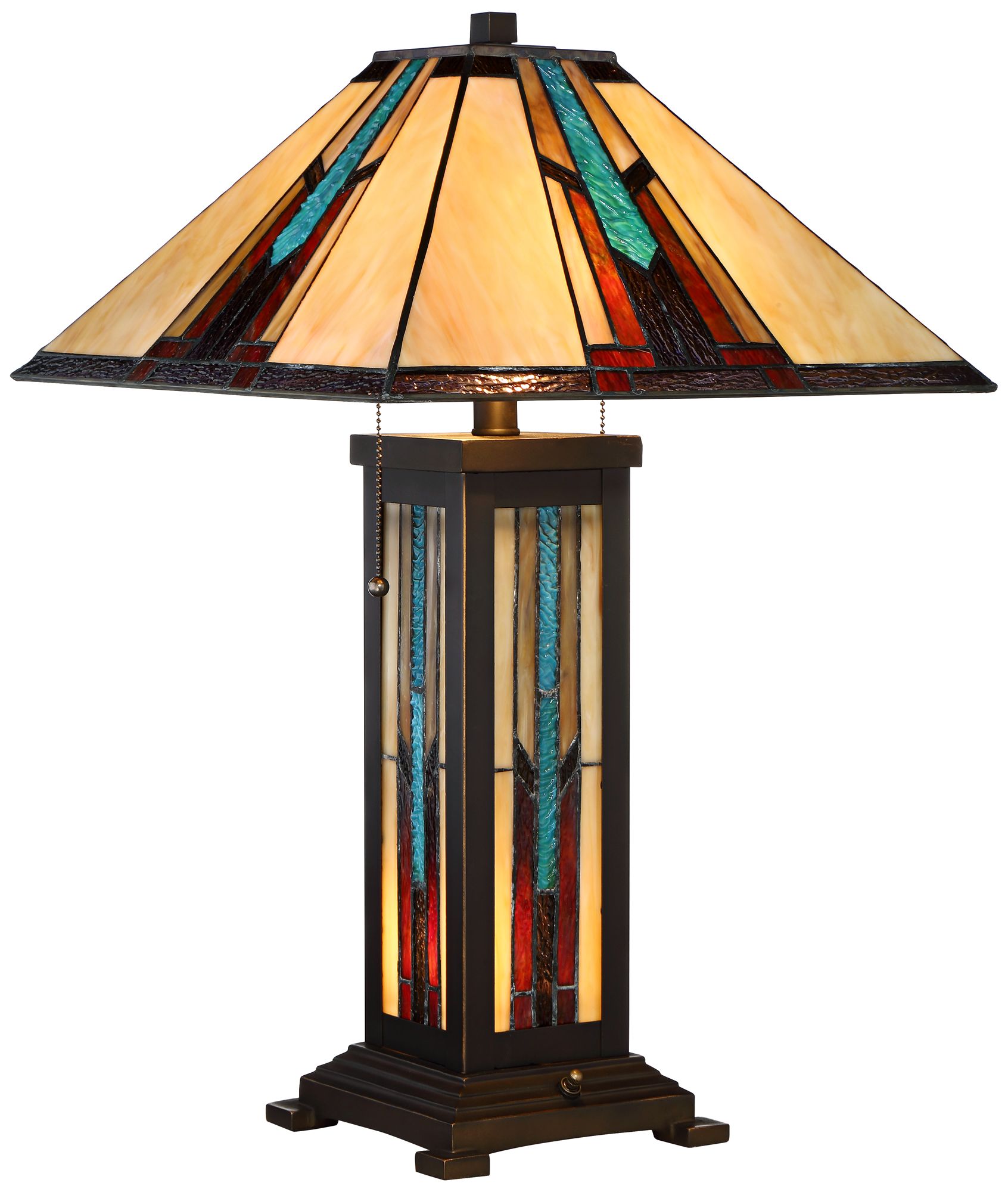 Robert Louis Tiffany Ranier Mission Night Light Table Lamp 9J704