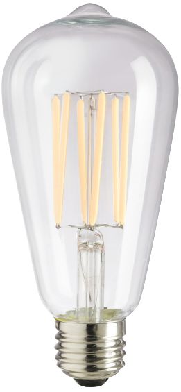 75 Watt Equivalent Clear 8 Watt Led Dimmable Edison Bulb 9k152