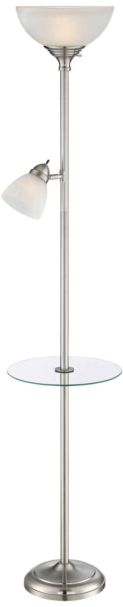 London Torchiere Floor Lamp with Table and Reading Light 9K251