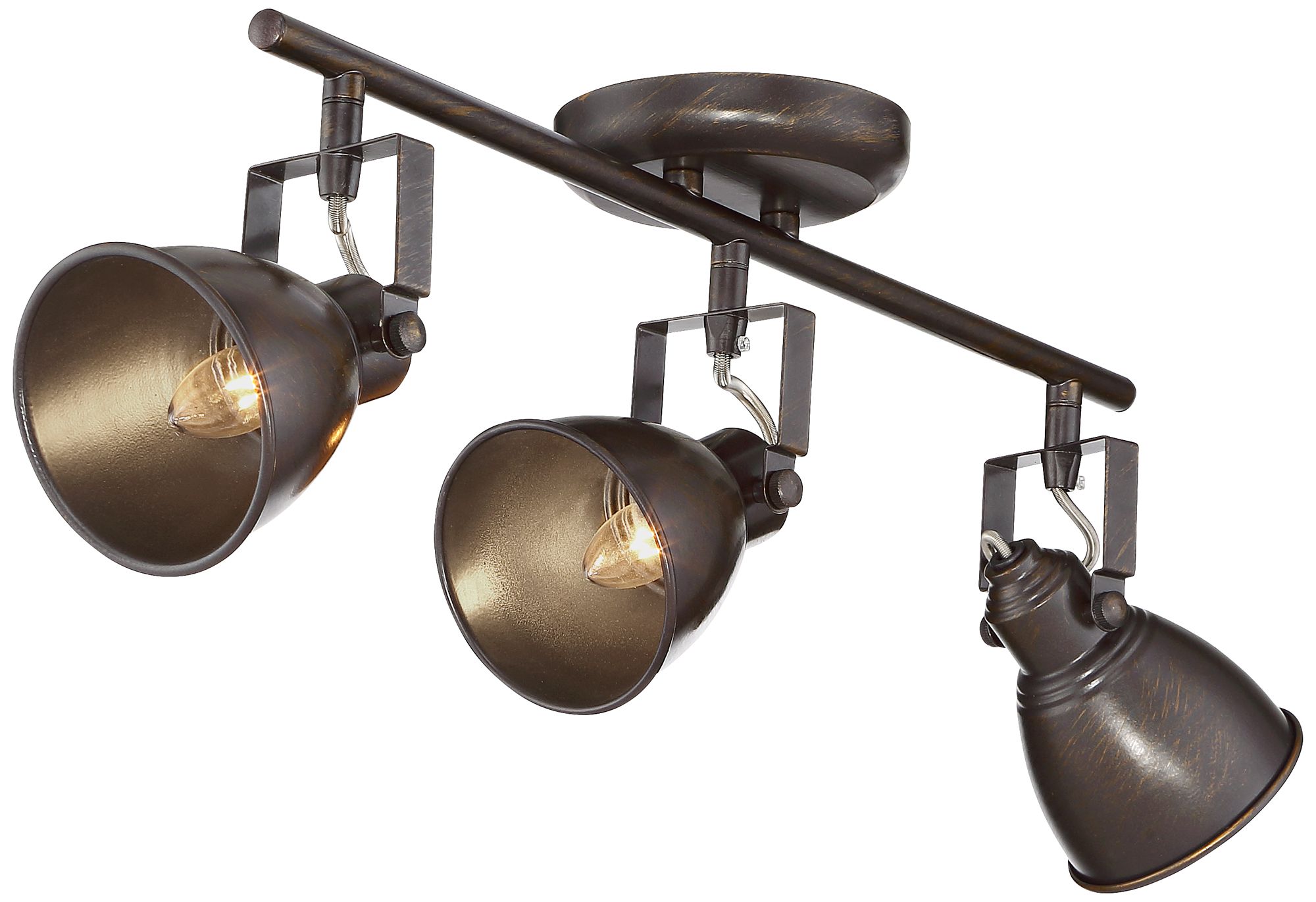 Pro Track Abby 3Light Bronze Complete Track Light Kit 9K973 Lamps