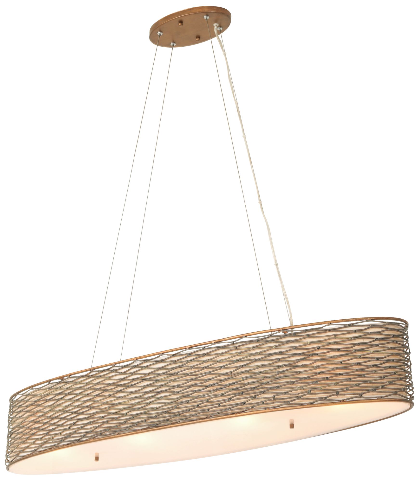 Varaluz Flow 36" Wide Hammered Ore Island Pendant 9R763 Lamps Plus