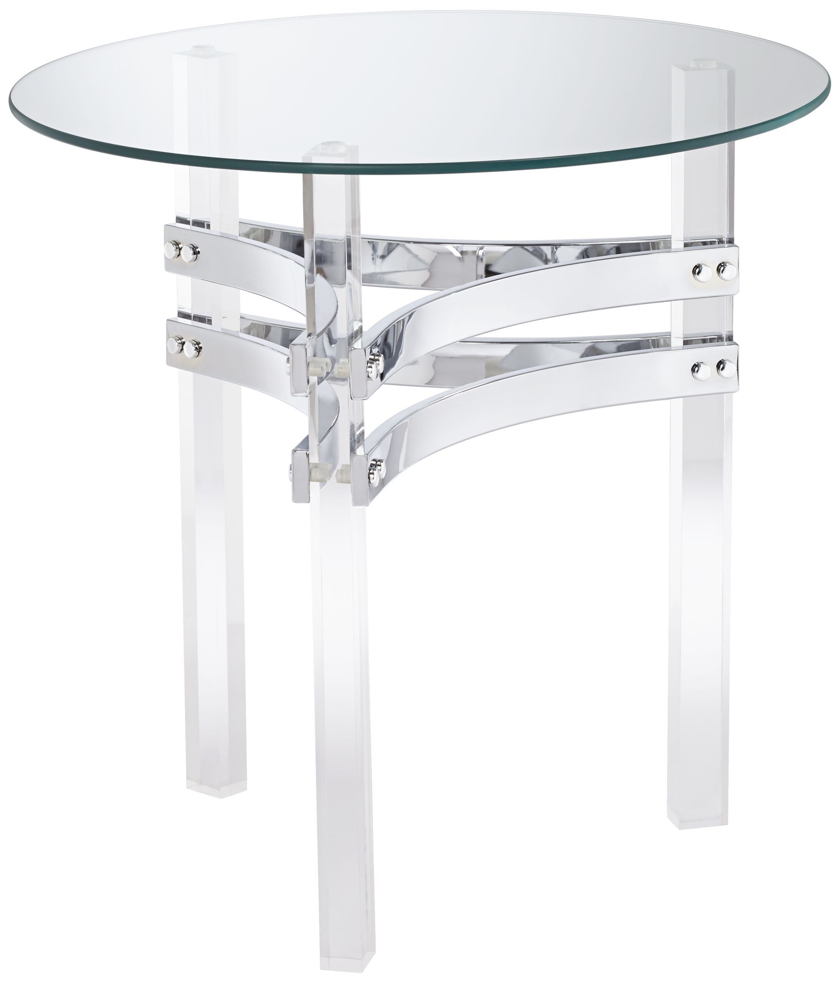 Serenity 23 3/4" Wide Glass and Clear Acrylic Accent Table 9T047