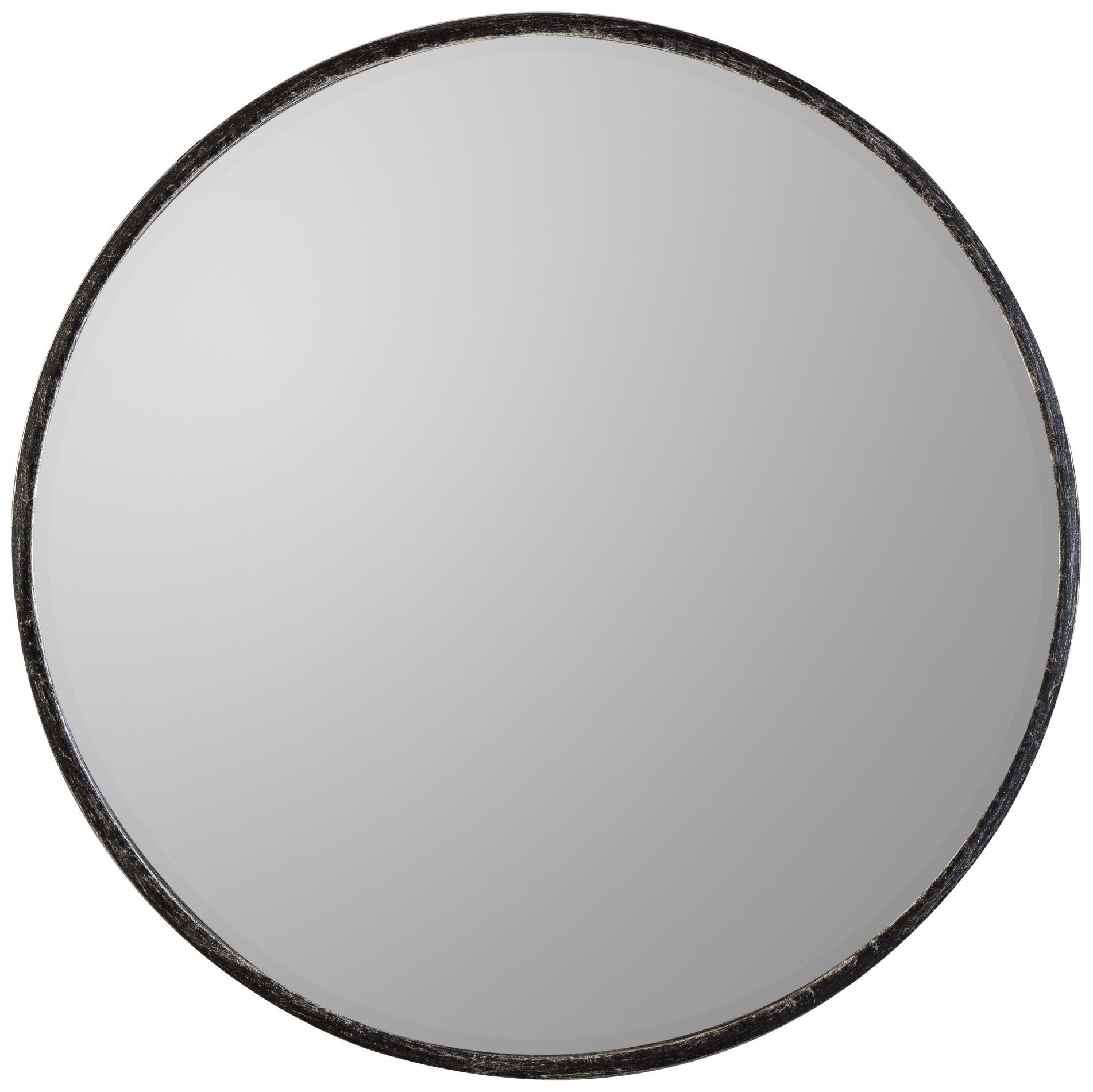 Wythburn Gray 26" Round Iron Wall Mirror 9W166 Lamps Plus