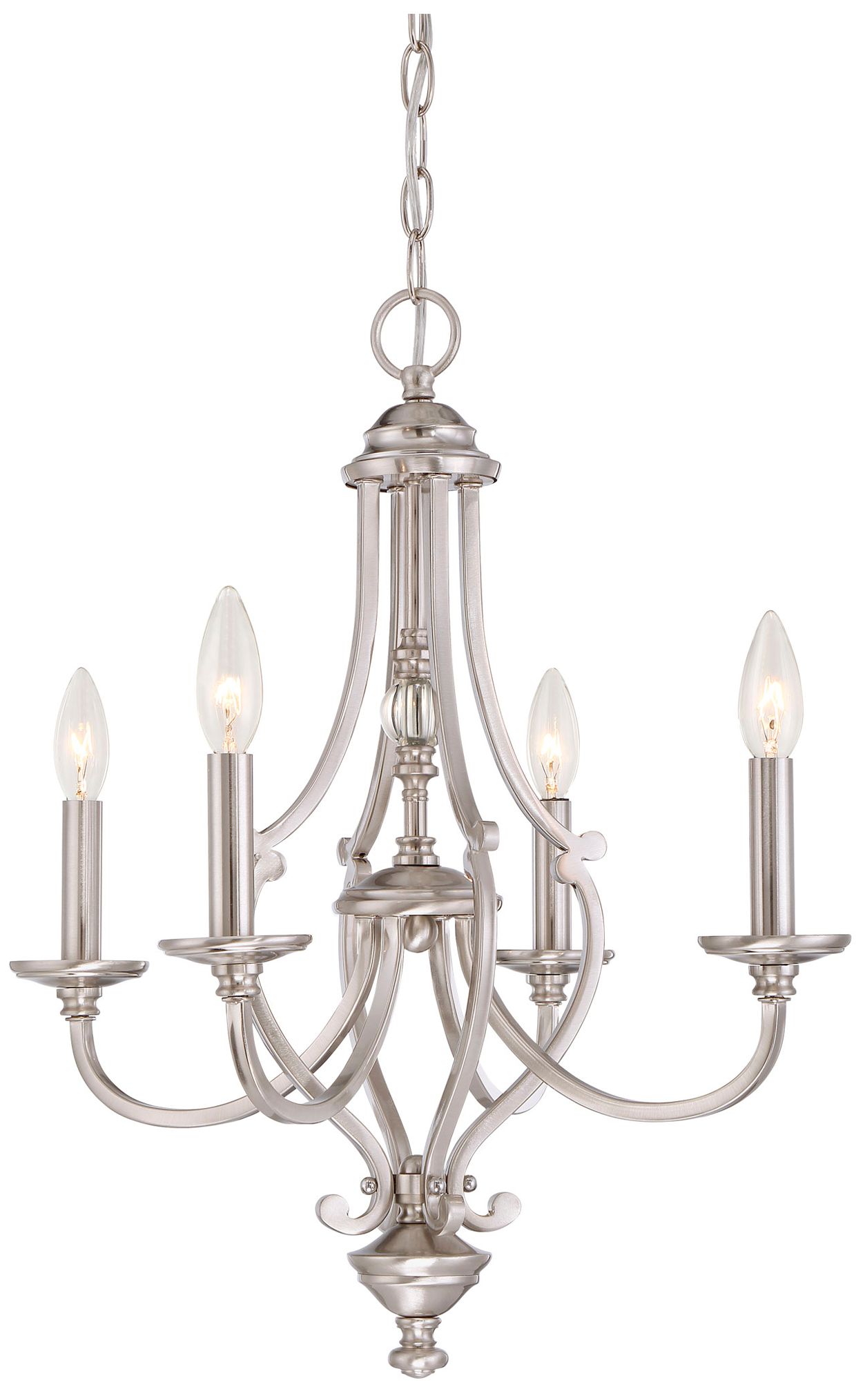 Savannah Row 20"W Brushed Nickel 4Light Chandelier 9W300 Lamps Plus