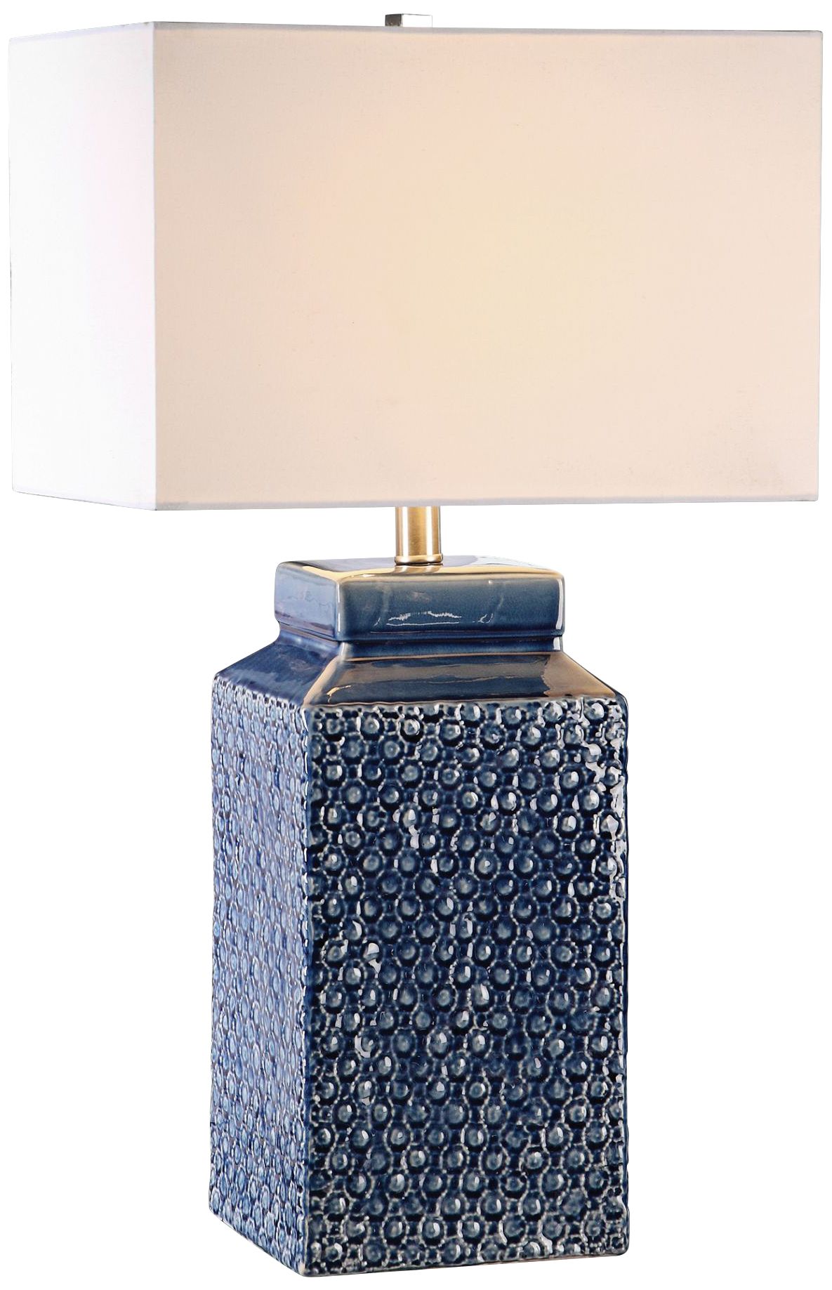 Uttermost Pero Sapphire Blue Textured Ceramic Table Lamp 9W511