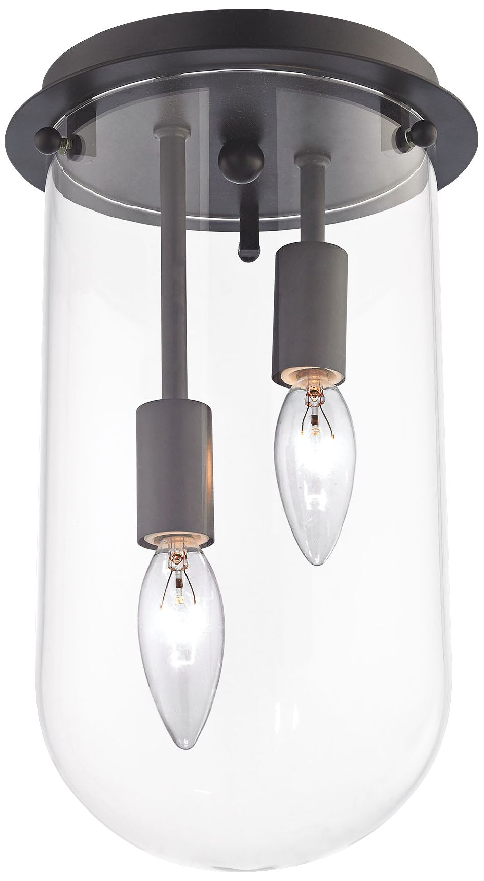 Lightway 7" Wide Oil Rubbed Bronze 2Light Ceiling Light 9X256