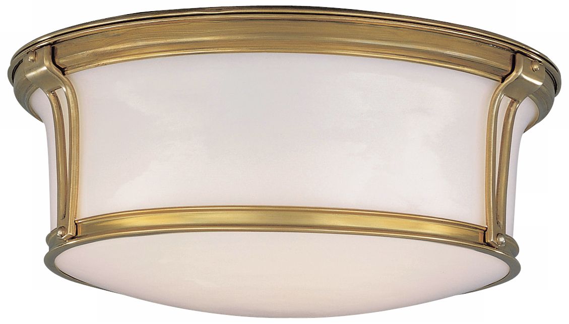 Newport 15” Wide Aged Brass Ceiling Light F3388 Lamps Plus
