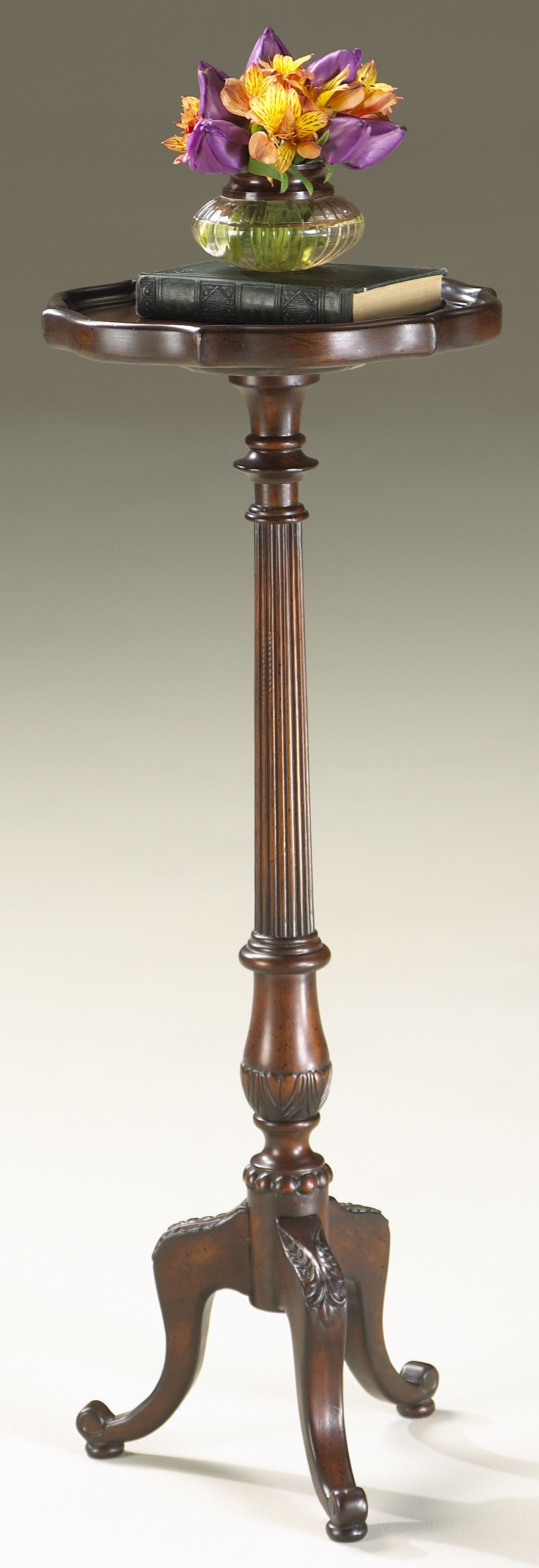 Plantation 36 1/2" High Cherry Finish Pedestal Plant Stand G2746 Lamps Plus