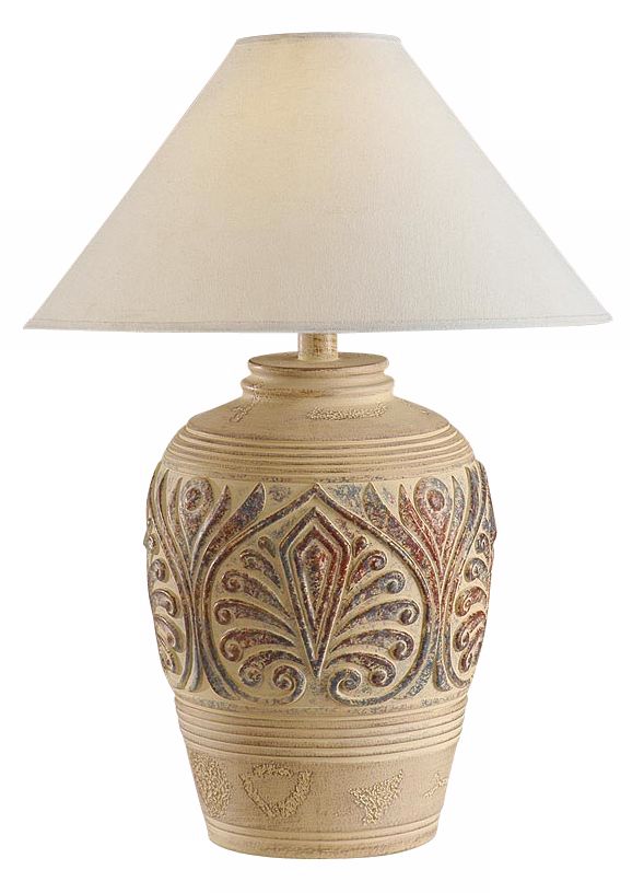 Southwest Tan Leaf Design Table Lamp H1301 Lamps Plus