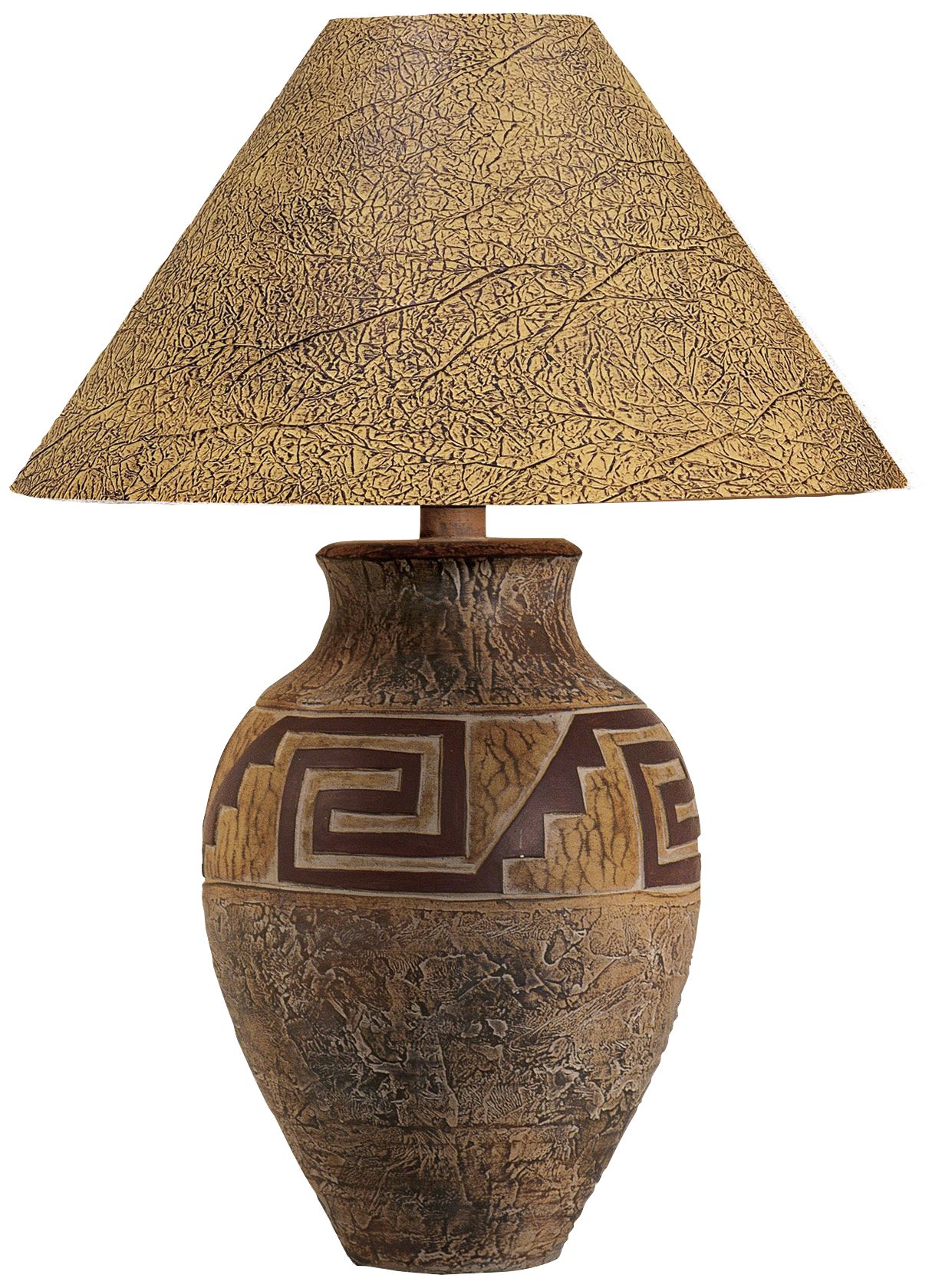 Southwest Pattern Paprika Shade Table Lamp H1328 Lamps Plus