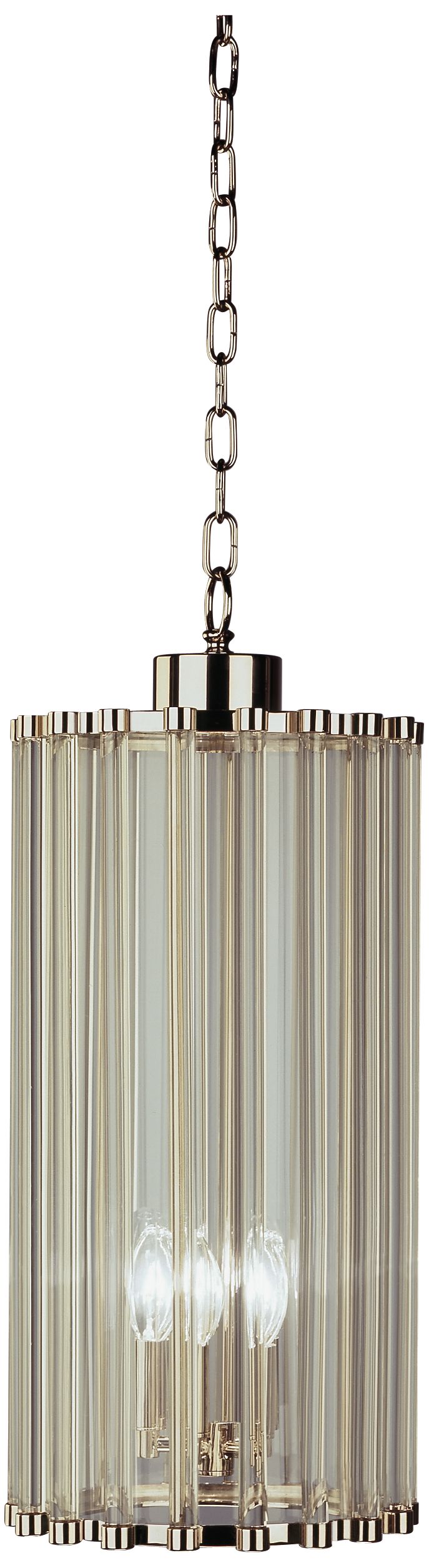 Polished Nickel Glass Rod 9 1/2" Wide Mini Pendant H2093 Lamps Plus