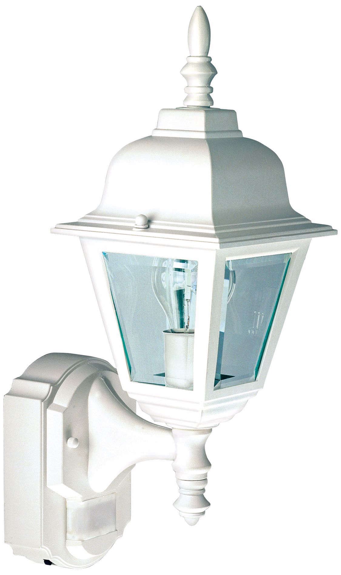 Charleston Coach White Motion Sensor Outdoor Wall Light H6931