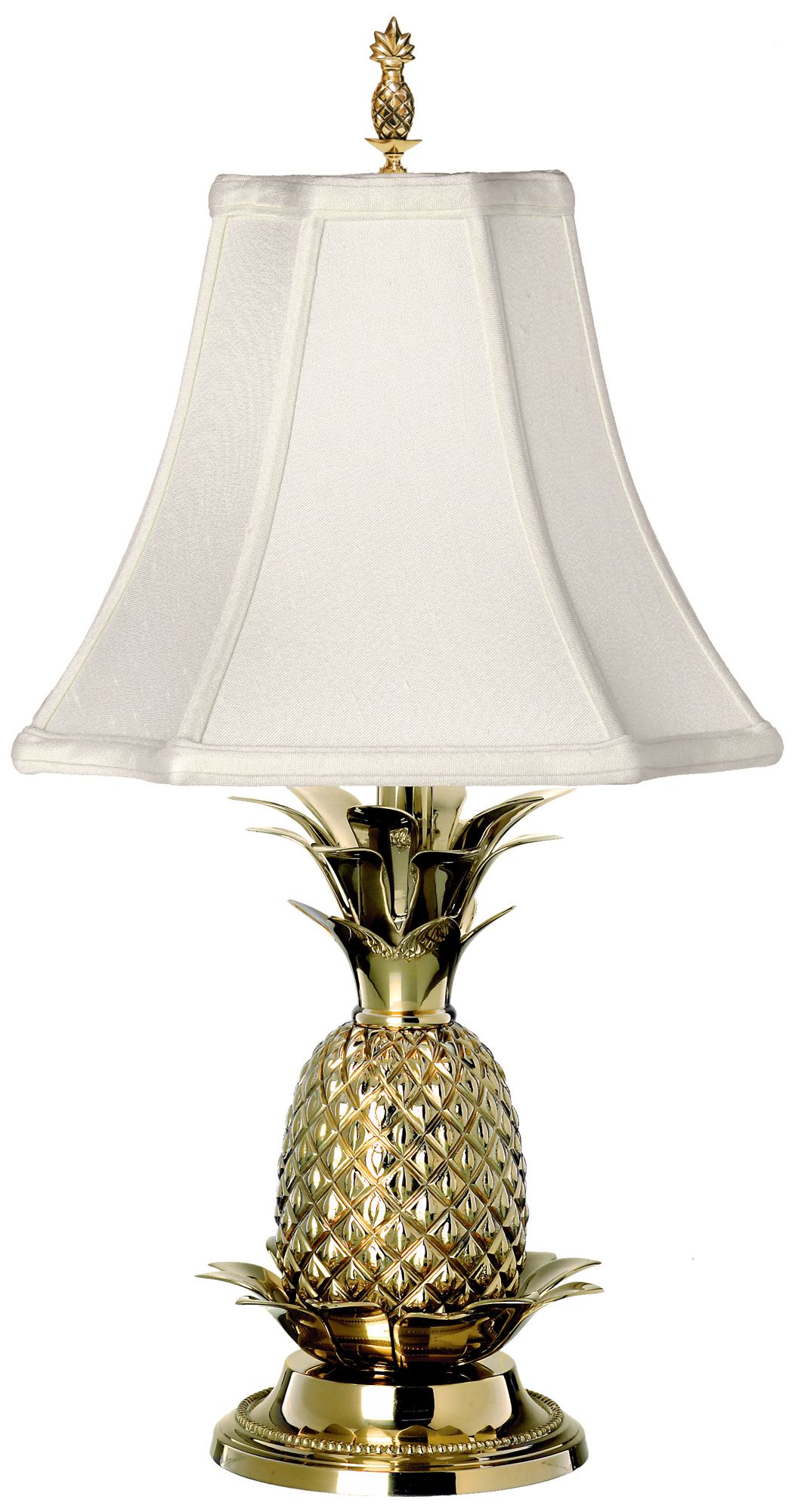 Tropical Brass White Shade Pineapple Table Lamp J8860 Lamps Plus