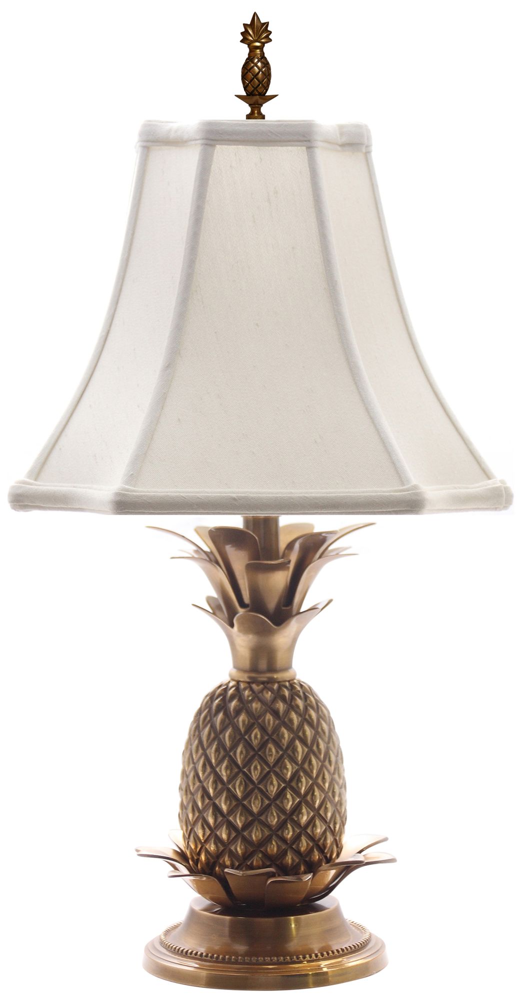 Antique Brass White Shade Pineapple Table Lamp J8905 Lamps Plus