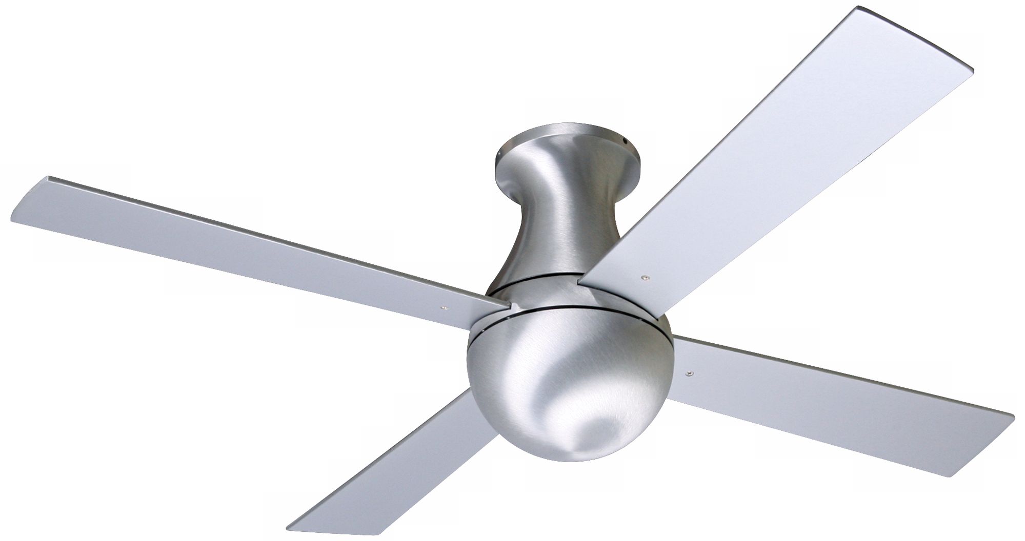 42" Modern Fan Aluminum Finish Ball Hugger Ceiling Fan - #J9286 | Lamps