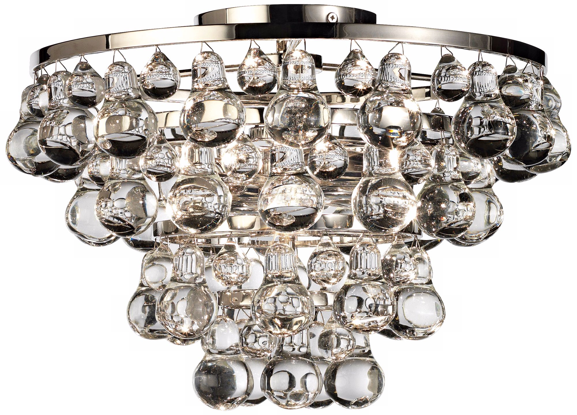 Bling Collection Polished Nickel Flushmount Ceiling Light K4685