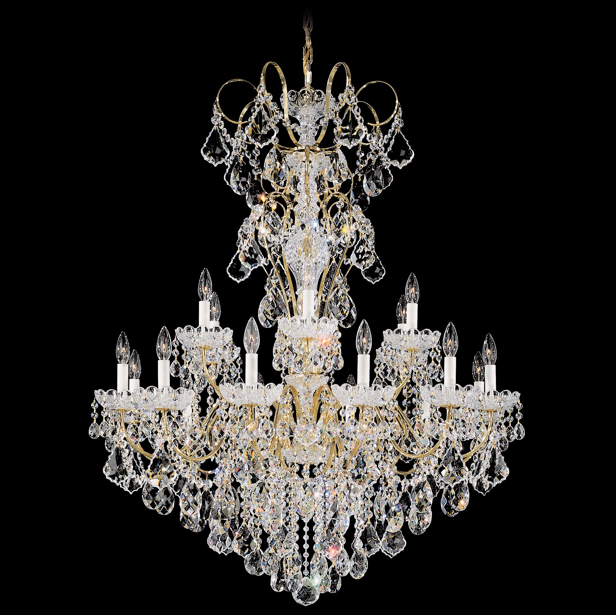 Schonbek New Orleans 36"W Gold Swarovski Crystal Chandelier N8647